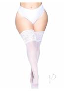 Leg Avenue Lycra Sheer Stay Up Thigh High With 5in Silicone...
